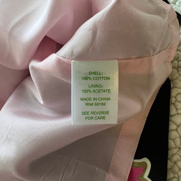 Lily Pulitzer Shauna Tunic Black Pink 3/4 Sleeve Dress 6 - Picture 10 of 12